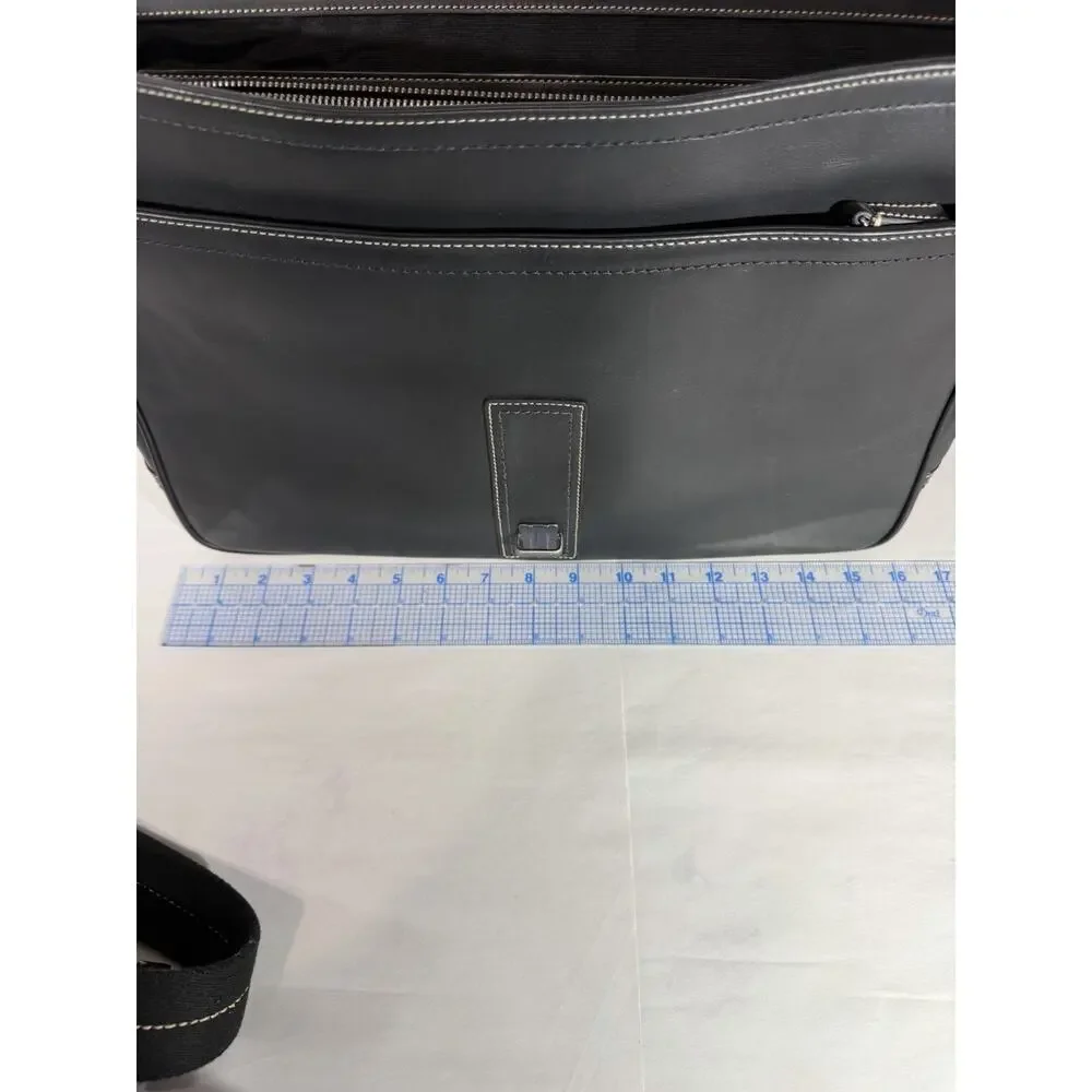 Coach Legacy TransAtlantic Flap Briefcase Black Leather Messenger Bag 70035 NWOT